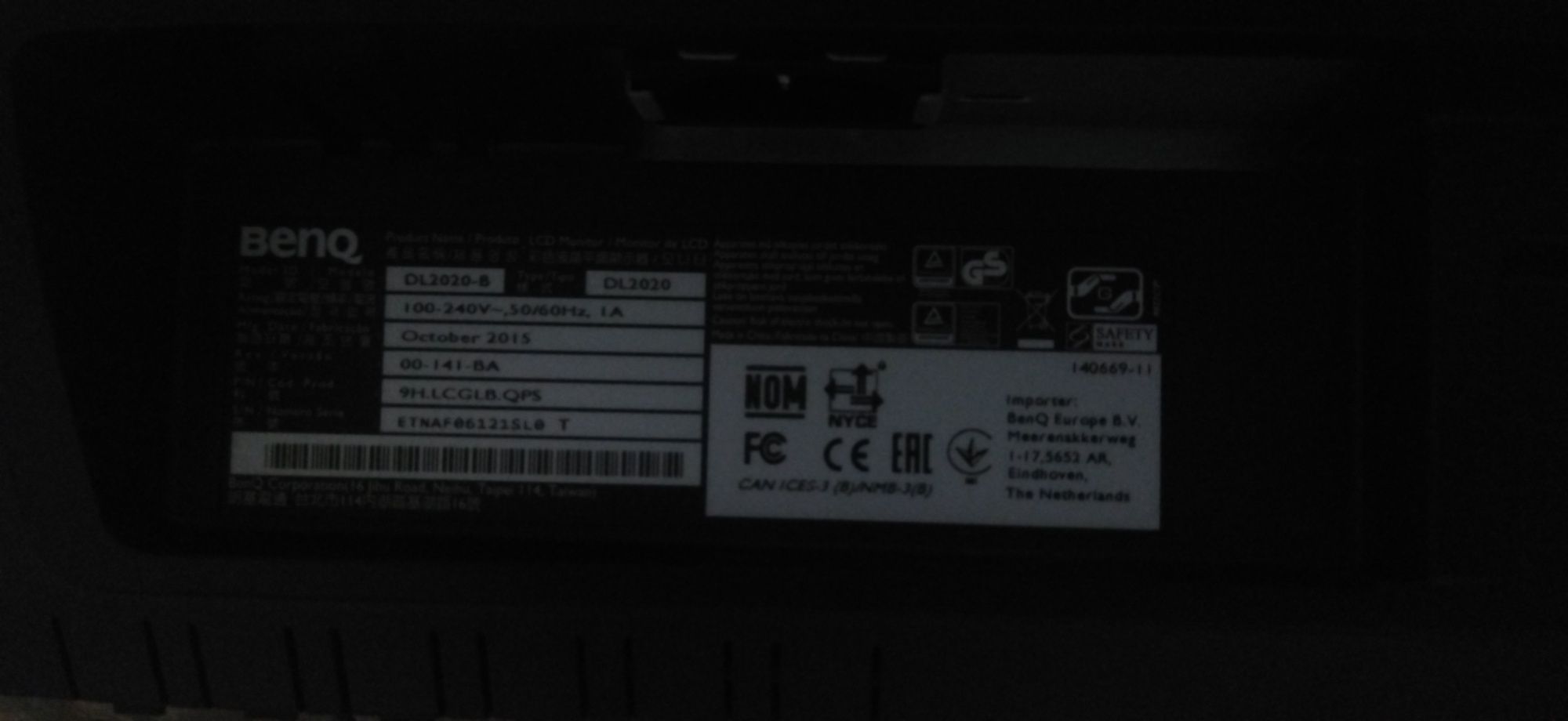 Монитор BENQ 50/60Hz