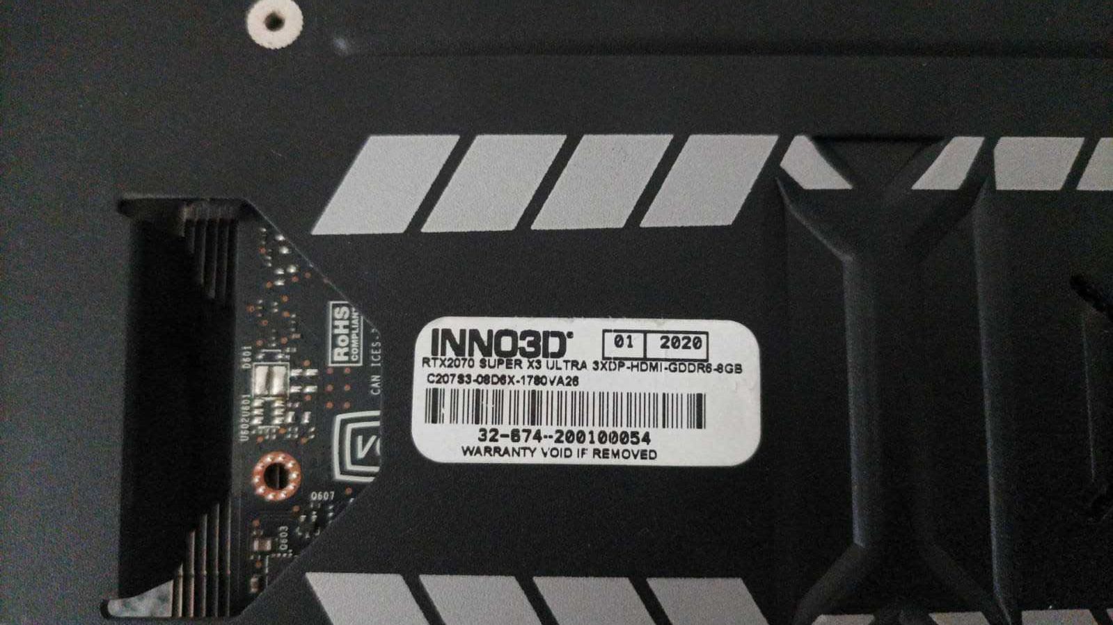 Продается мощная видеокарта iCHHIL INNO3D RTX 2070 super 8Gb