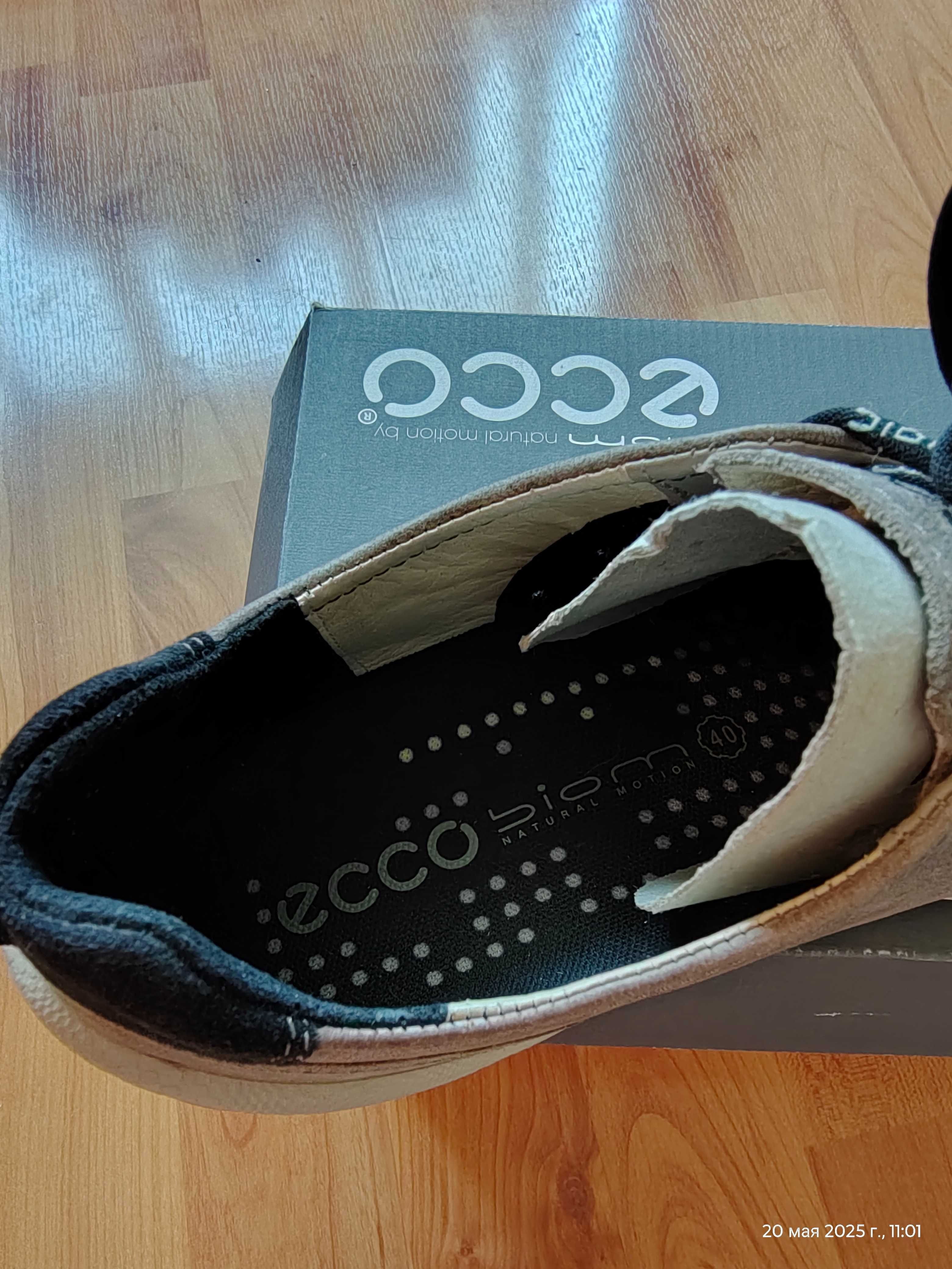 Кроссовки Ecco (Дания),серия Biom,кожа яка,оригинал,новые,р-р 40