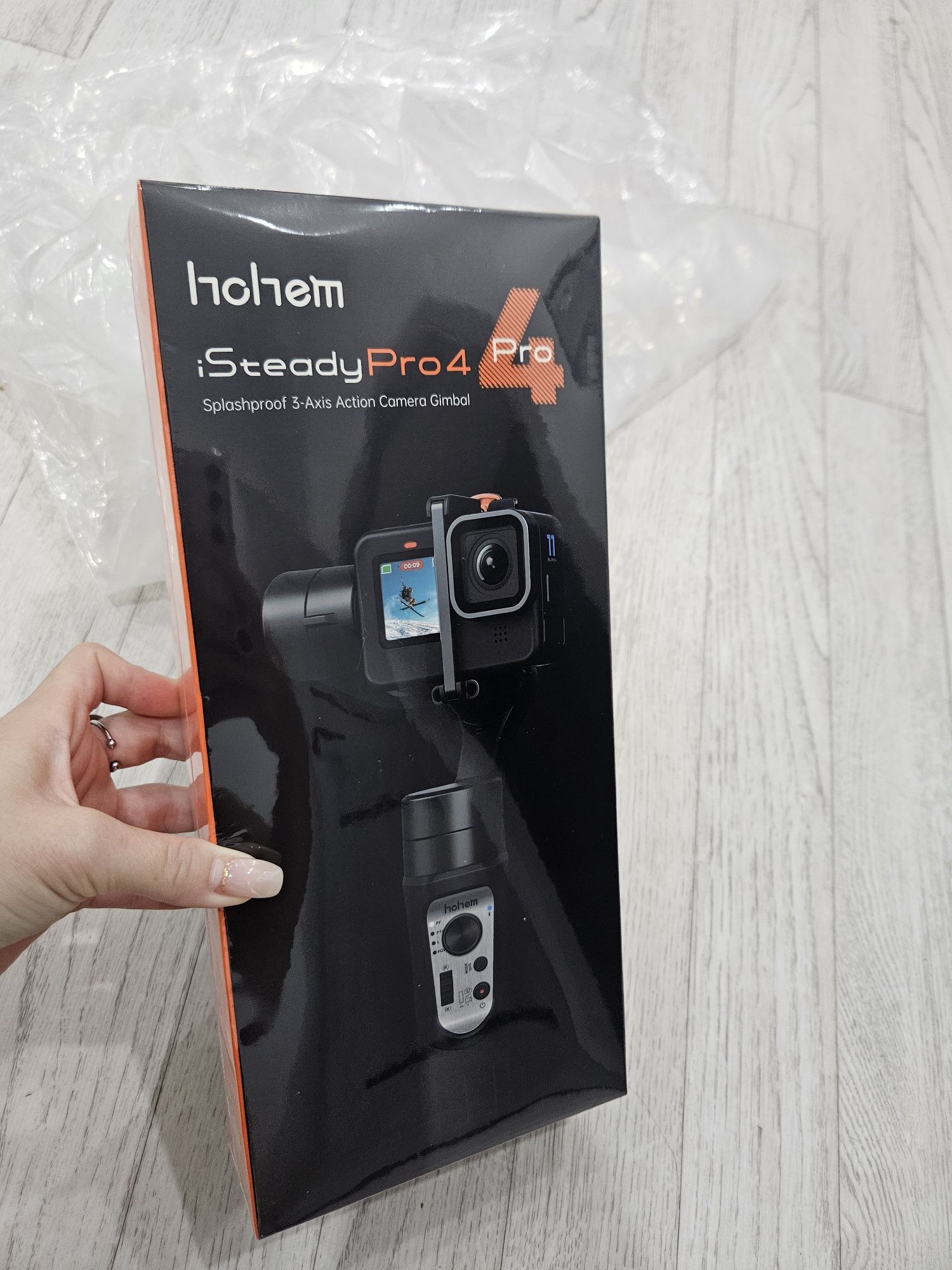 Стабилизатор для экшн-камеры трехосевой HOHEM iSteady Pro4