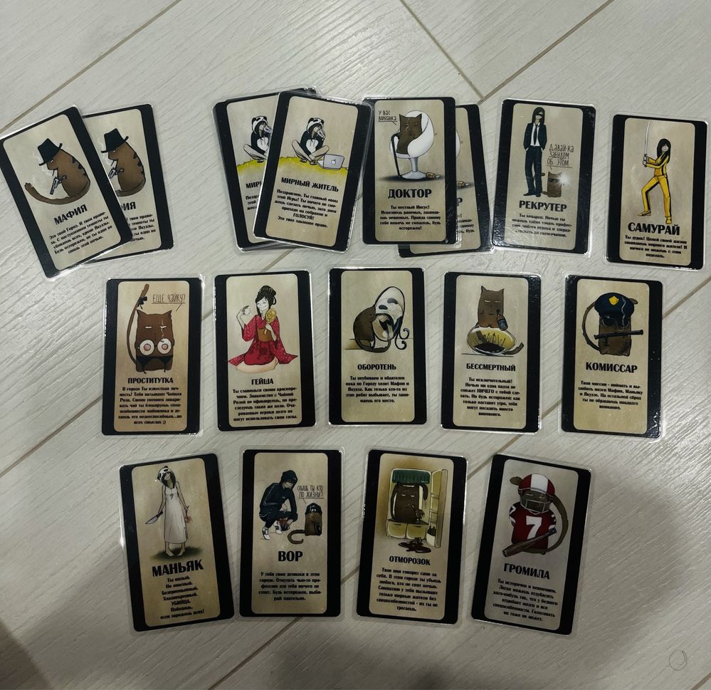 Игра мафия 23 карточки