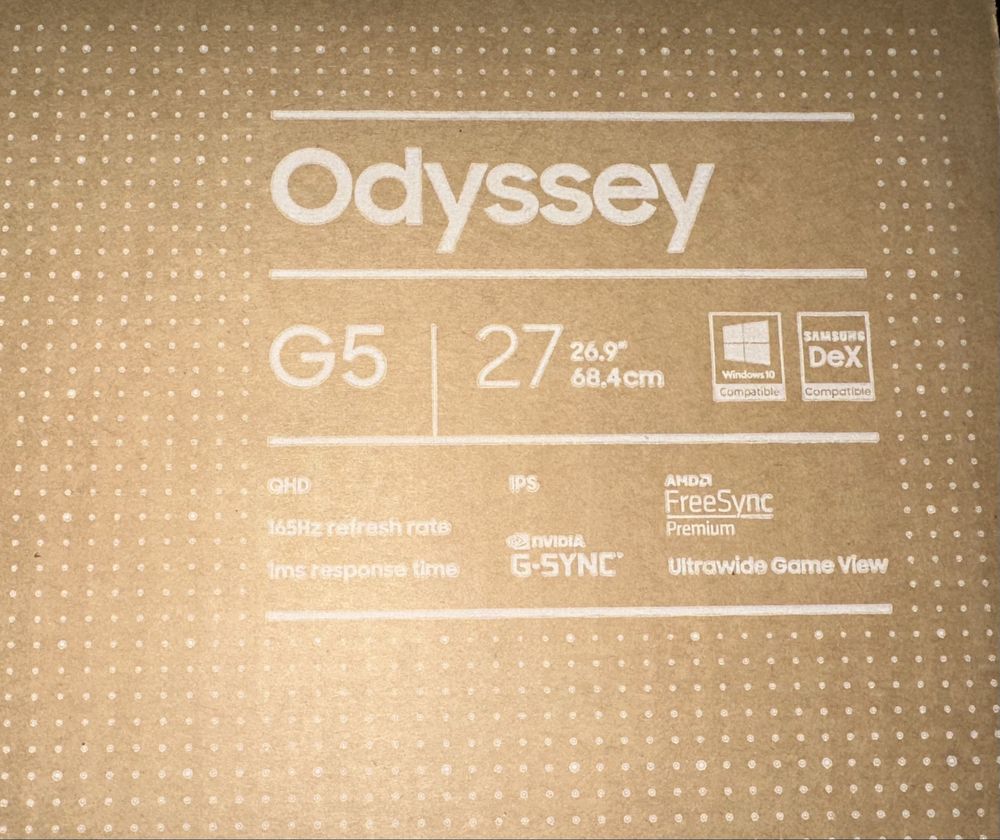 Монитор odyssey g5, 165hz, 2k, 27 дюймов