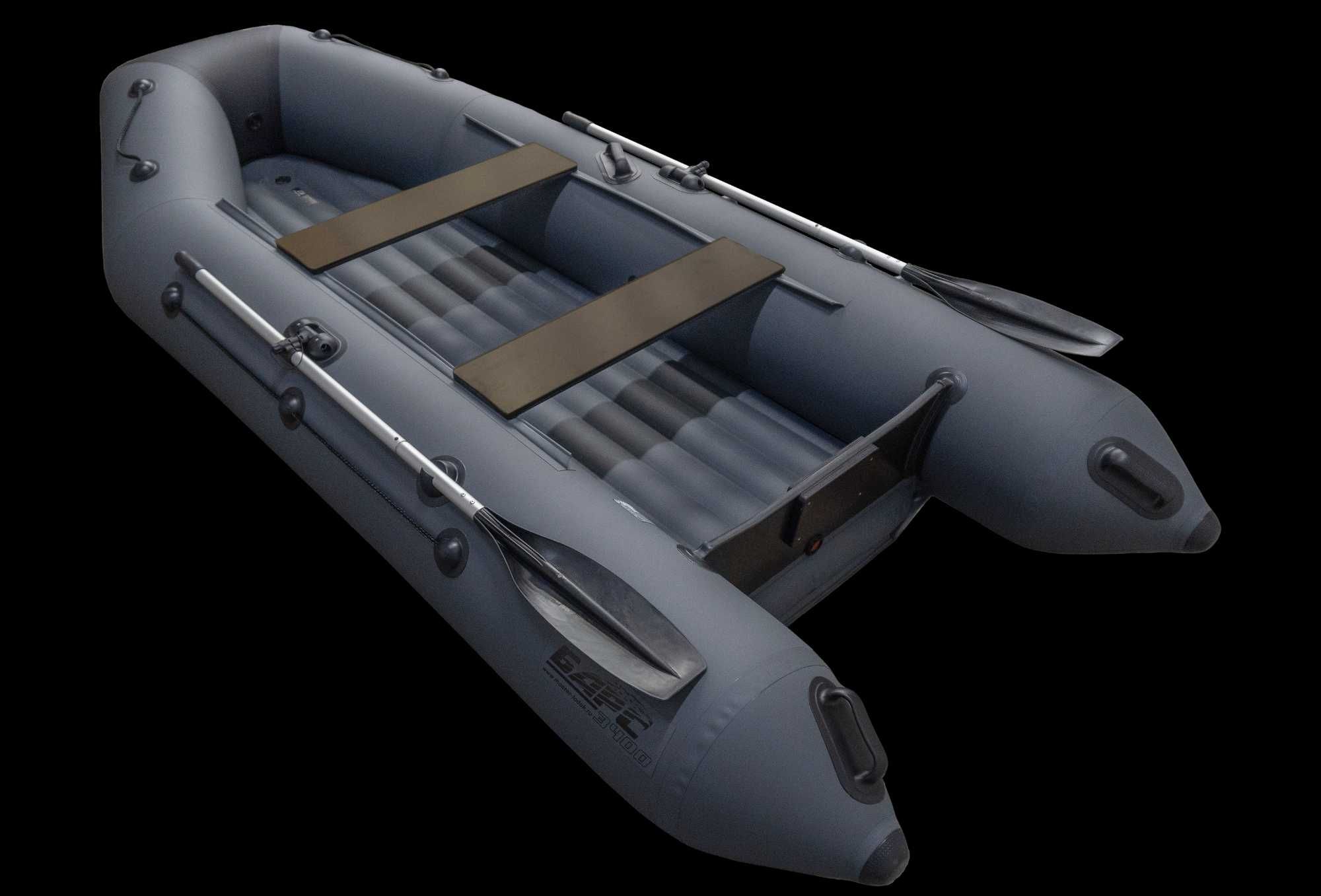 Лодка Барс 3400 НДНД графит/черный
