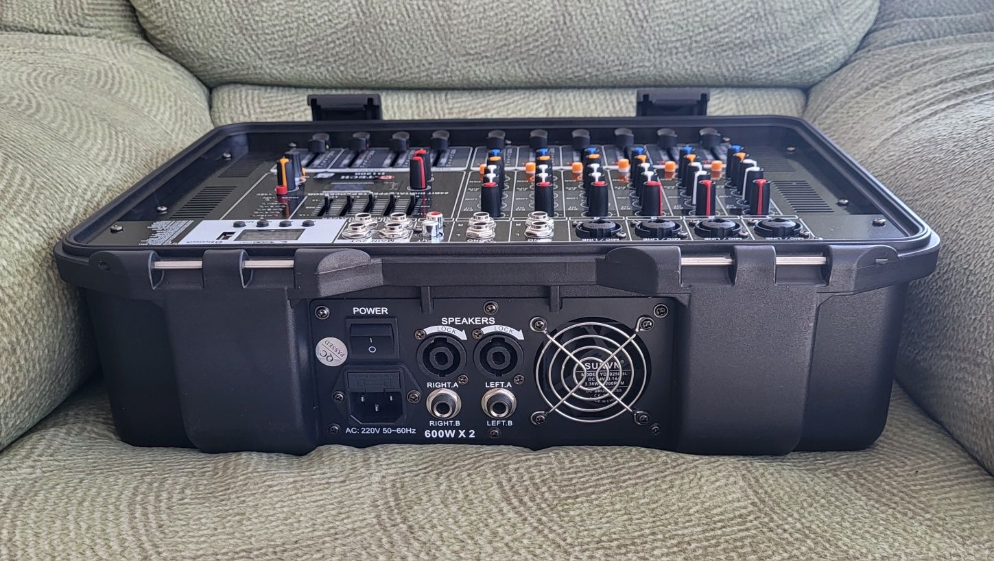 Новый Активный микшерный пульт D tech D1200 с кабелем для колонок