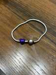 Pandora с шариком «фиолетовые сердце»