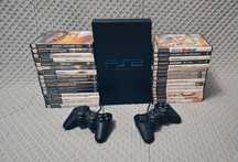 Ps2 fat с двумя джойстиками+ диск с игрой