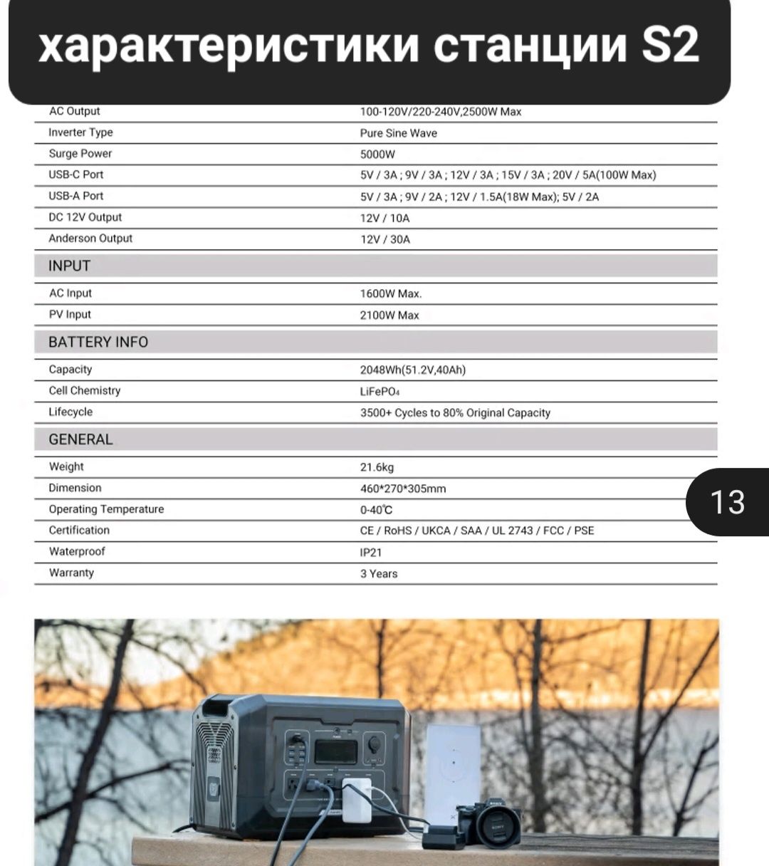 Портативная электростанция SOUOP S2 [2500W, 640000mAч]