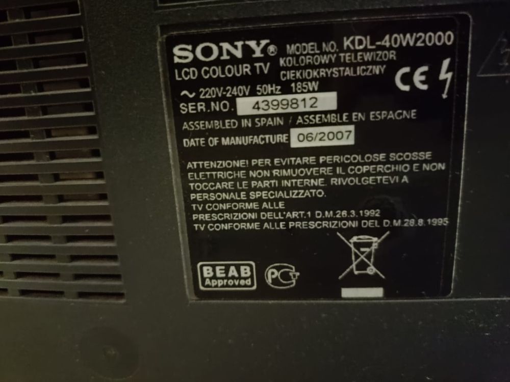 Продам телевизор sony