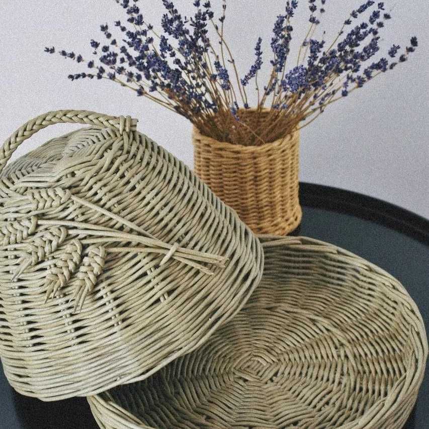 Хлебницы из бумажной лозы