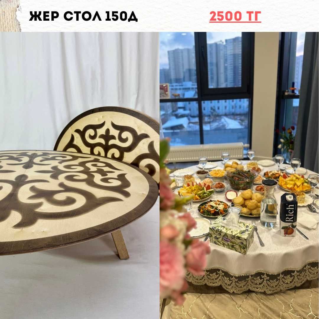 Аренда столов, жер стол, посуды, стульев. г. Астане