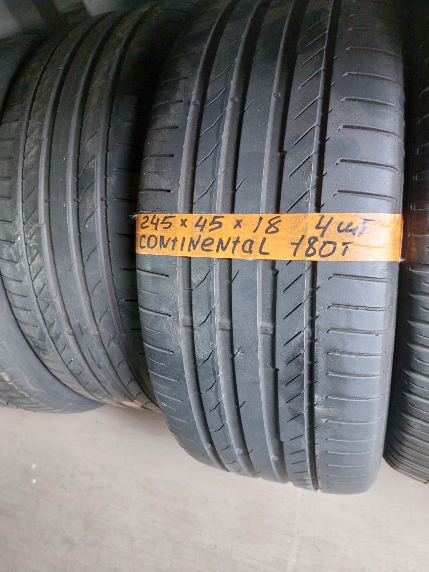 Продам резину 245/45/18 4шт.CONTINENTAL.180000тг. В отличном состоянии