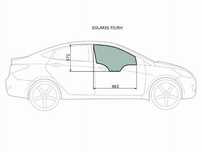Стекло переднее правое опускное Kia Rio