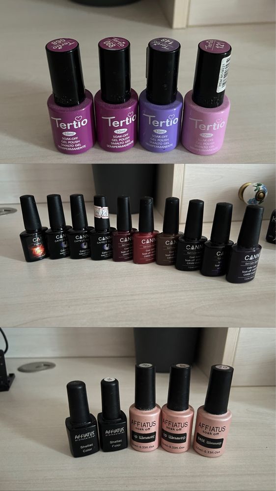 ПРОДАМ СРОЧНО Лаки для ногтей, пилочки, формы для наращивания
