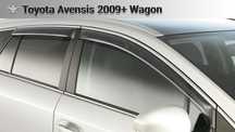 Ветровики оригинал TOYOTA AVENSIS 2009- OEM с креп. и логот. универсал