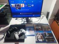 Playstation 4 Slim 2 дж, Мартол комбат Уфс3, Doom, Battlefield 5, Far