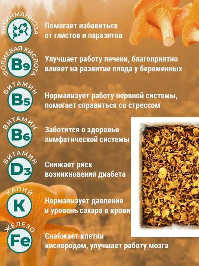 Грибы лисички | Премиум качества | Против паразитов | На развес