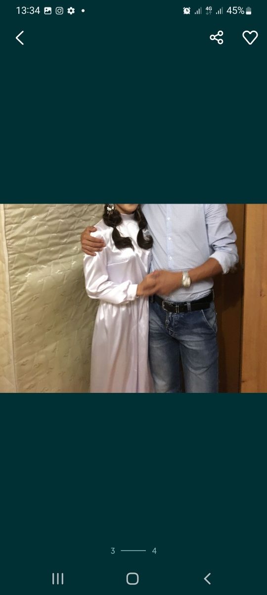 Платье белое на Сырға салу,  құдалық