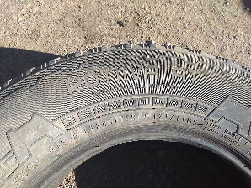 Шины 245/75 R17 - "Nokian Rotiiva AT" (Финляндия), летние.