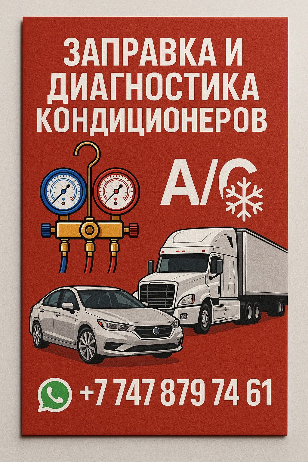 Заправка, диагностика и ремонт кондиционеров авто.