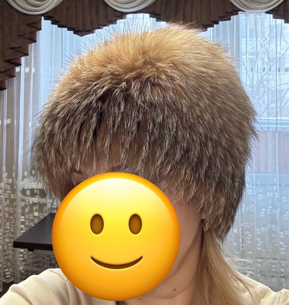 Шапка женская из меха лисы
