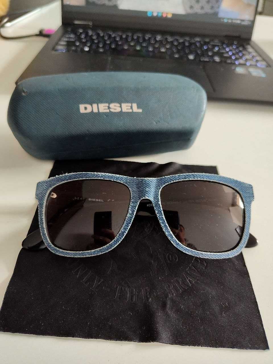 Качественные солнцезащитные очки Diesel оправа джинсы оптика + Чехол
