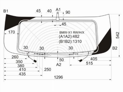 Стекло заднее Bmw X1