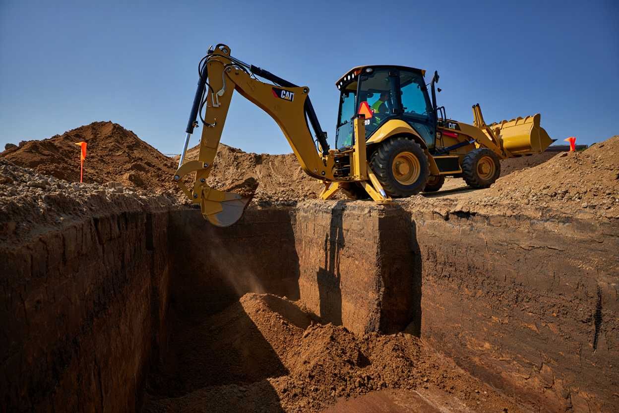 Услуги экскаватора-погрузчика CAT 428F2 в Таразе | Быстро и аккуратно