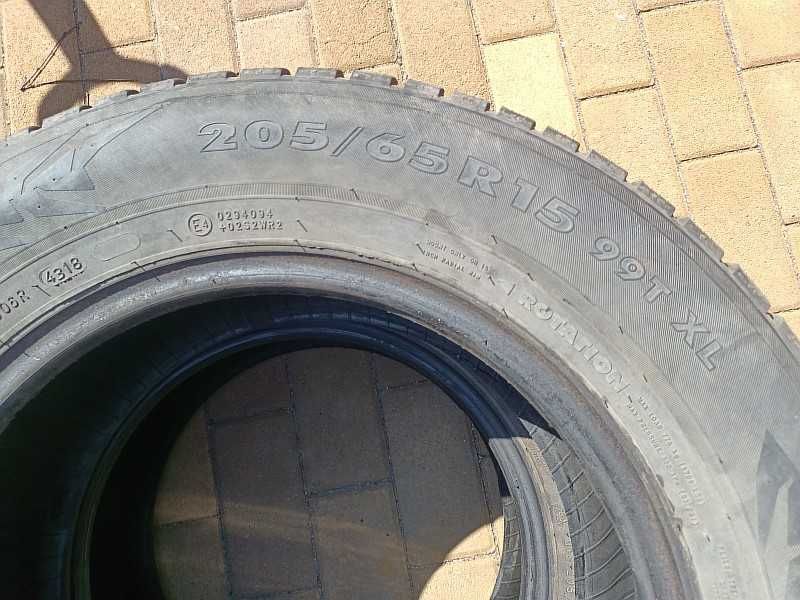 Шины 205/65 R15 - "Nordman 7" (Россия), шипованные.