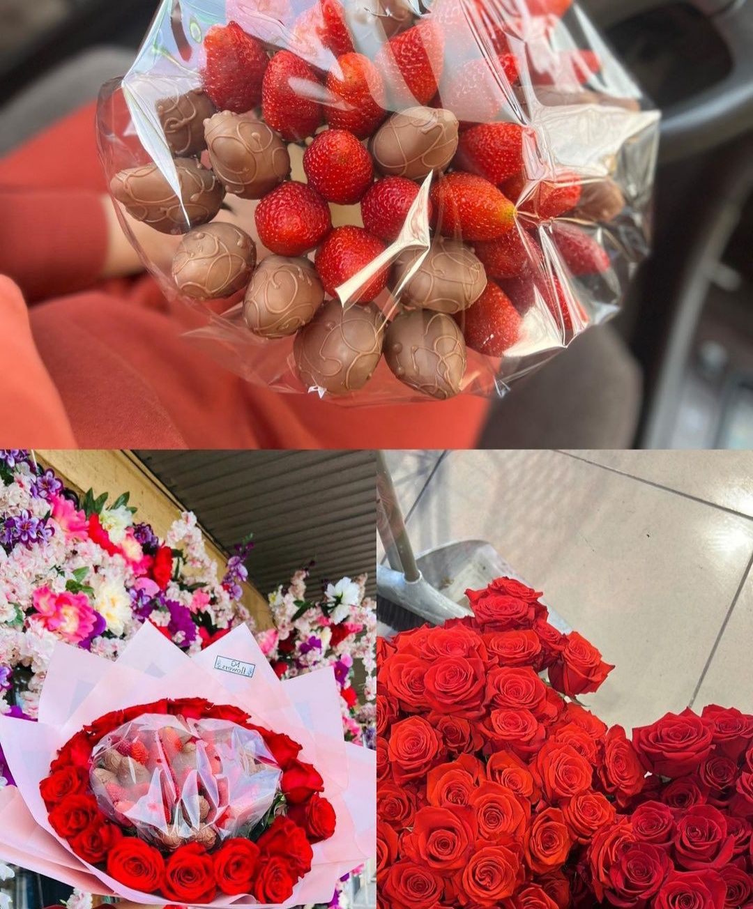 Клубника в шоколаде, Финики в шоколаде  Цветы Гул Торт Букет