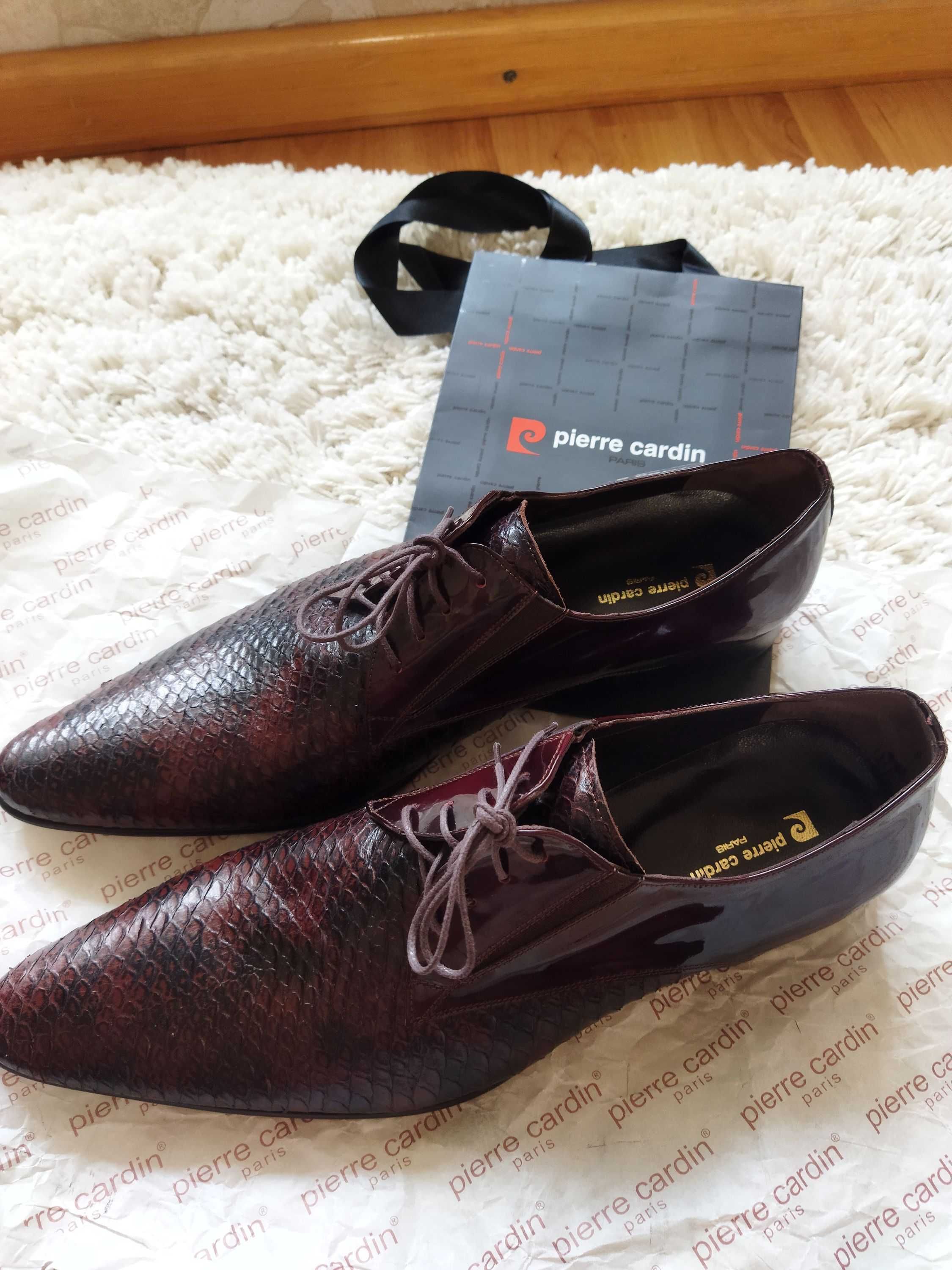 Туфли Pierre Cardin (Франция),кожа питона,оригинал,новые,р-р 43