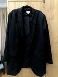 Пиджак H&M черный, мягкий крой, oversize
