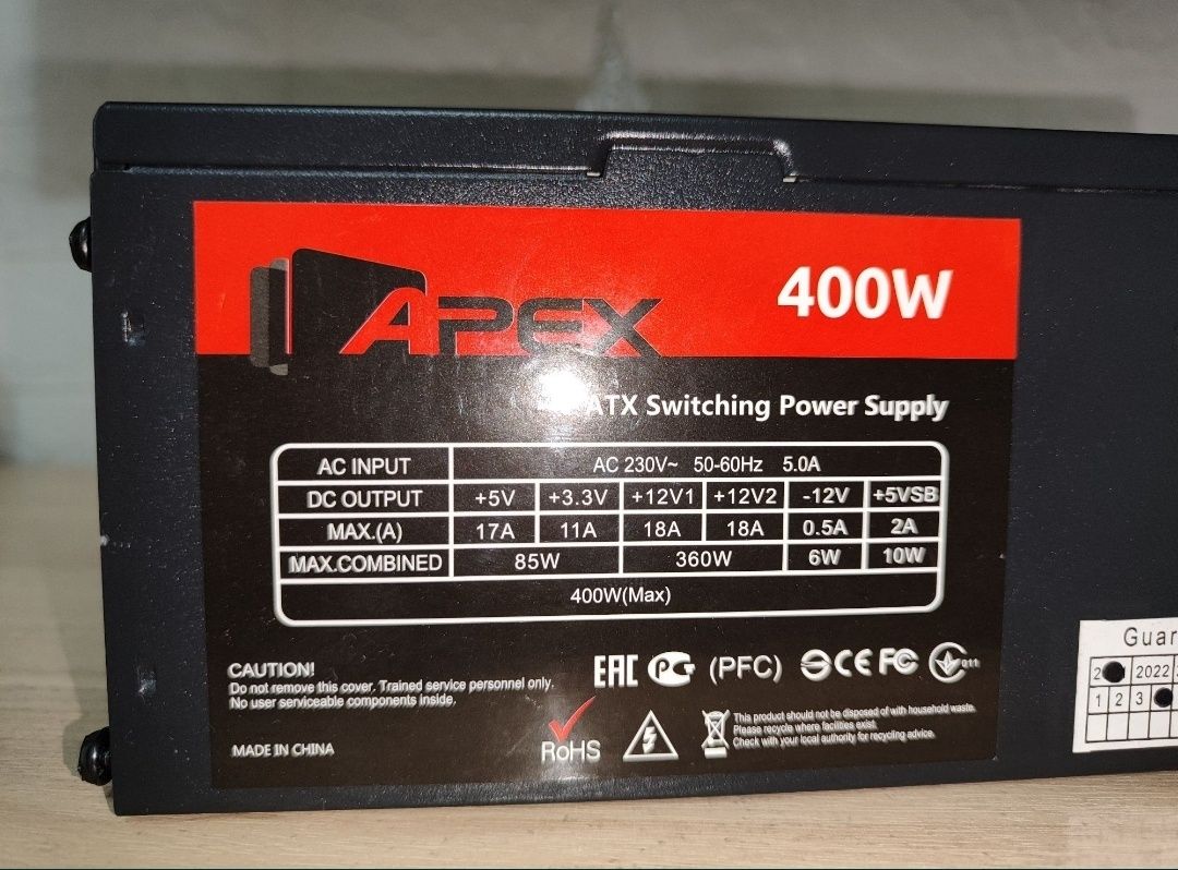 Блок питания  Apex 400w