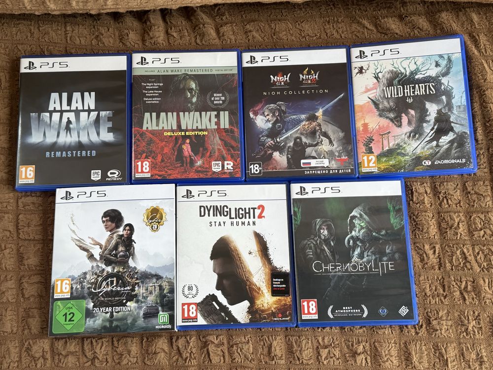 Игры на дисках playstation 5 игры ps 4,Dying Light 2,ALAN Wake,NIOH,