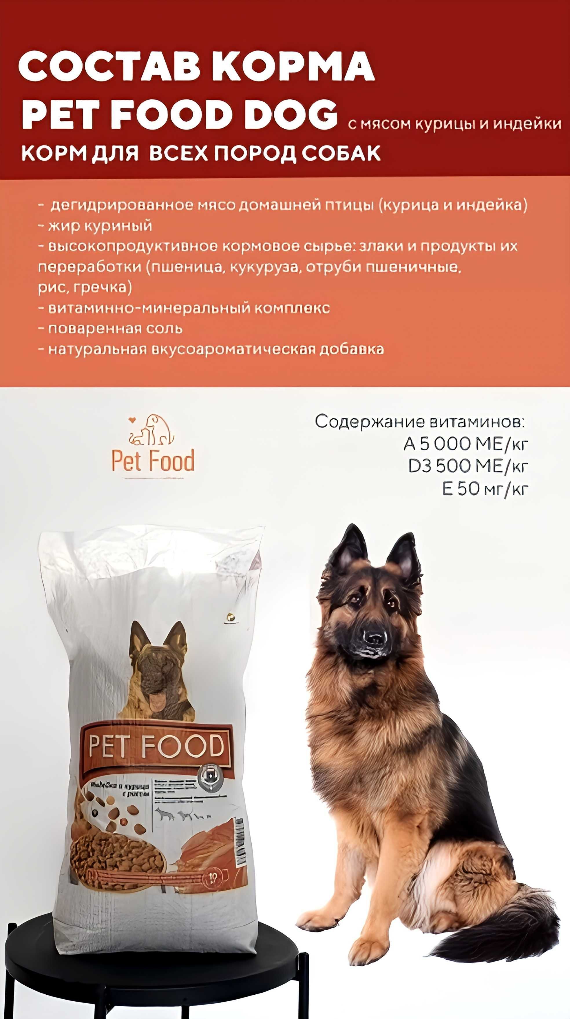 корм для собак PET FOOD DOG
