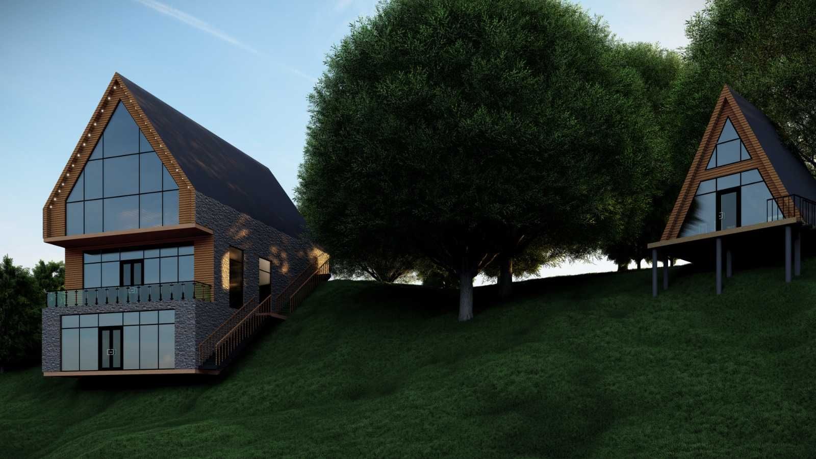 Строительство A-frame  (афрейм) домов!