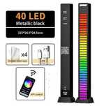 Эквалайзер светодиодный RGB 40 led с муз управлением, аккумулятор