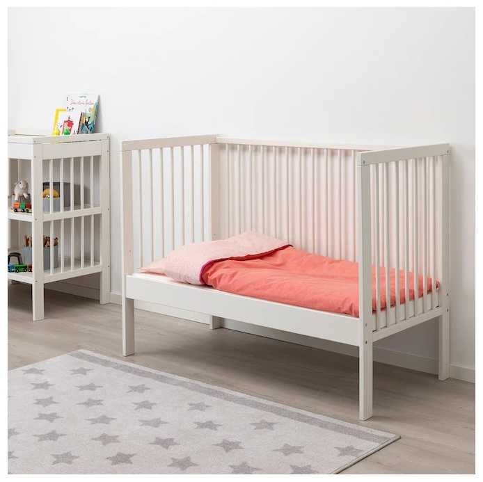 Кровать для новорожденного IKEA Гулливер Белая.