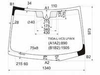 Стекло лобовое + дд NISSAN TIIDA 4/5D 04-14 Nissan Tiida
