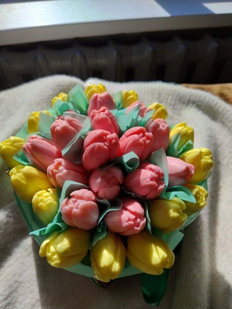 Букет из мыла. Аромат пион .