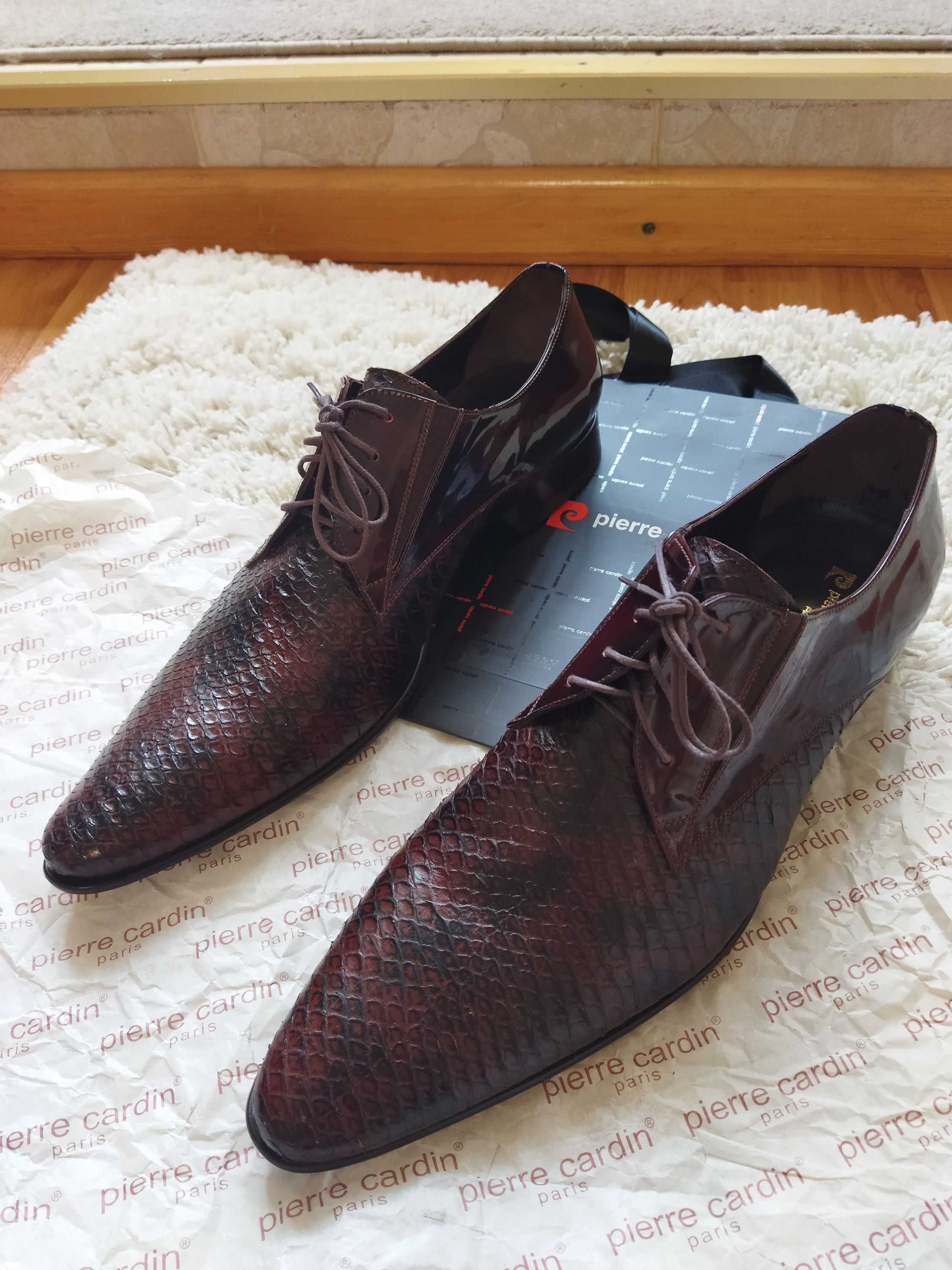 Туфли Pierre Cardin (Франция),кожа питона,оригинал,новые,р-р 43
