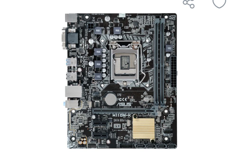 Материнская плата asustek h110M-K ддр4