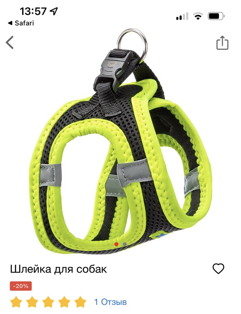 Шлейка для собак размер XS
