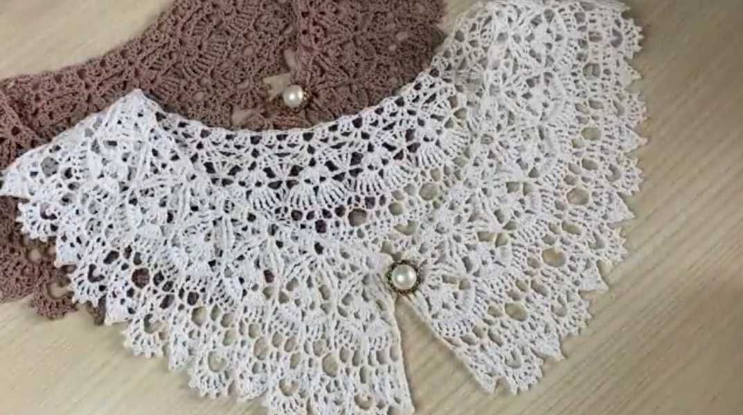 Вязанные крючком воротнички