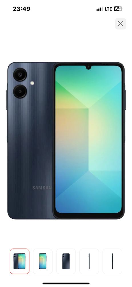 Смартфон Samsung Galaxy A06 4 ГБ/64 ГБ черный