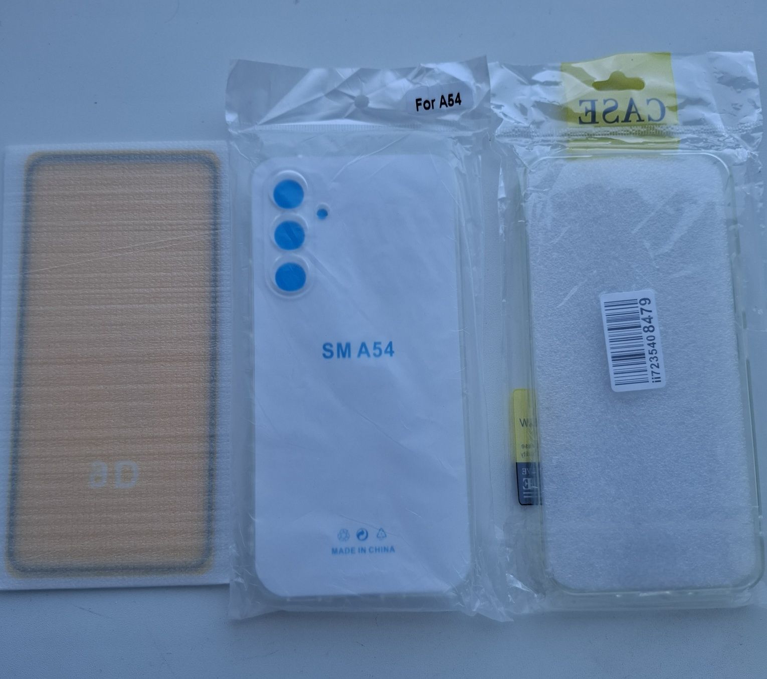 Стекло и 2 чехла для Samsung A54