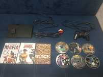 PlayStation 2 + 9 игр + оригинальный геймпад
