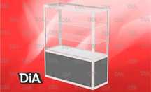 Прилавок торговый из профиля и стекла, Акция витрина для магазина aepr