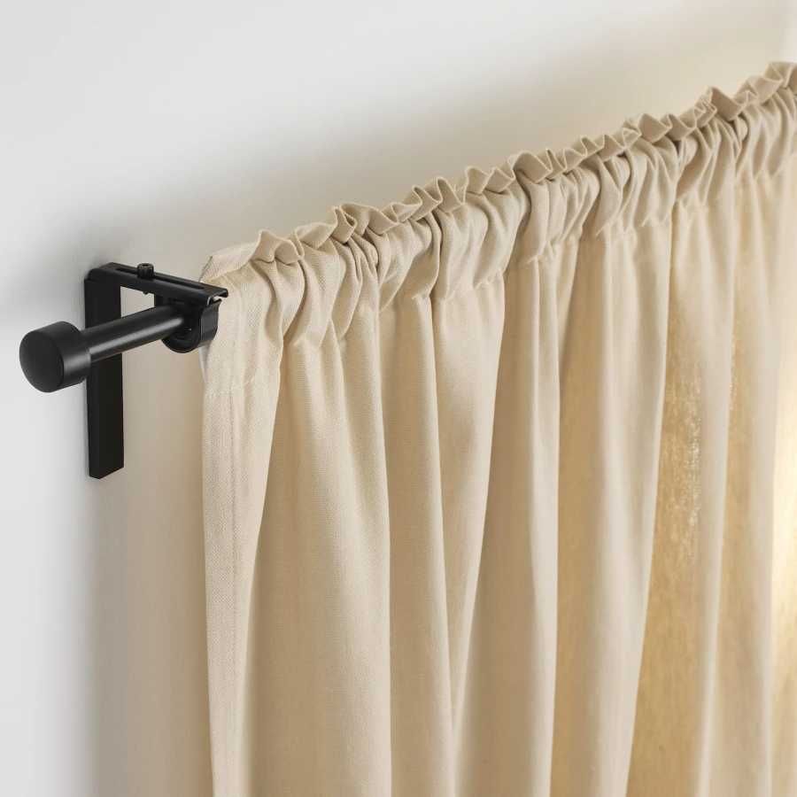 Карниз гардинный, черный 210-385 см IKEA RÄCKA РЭККА
