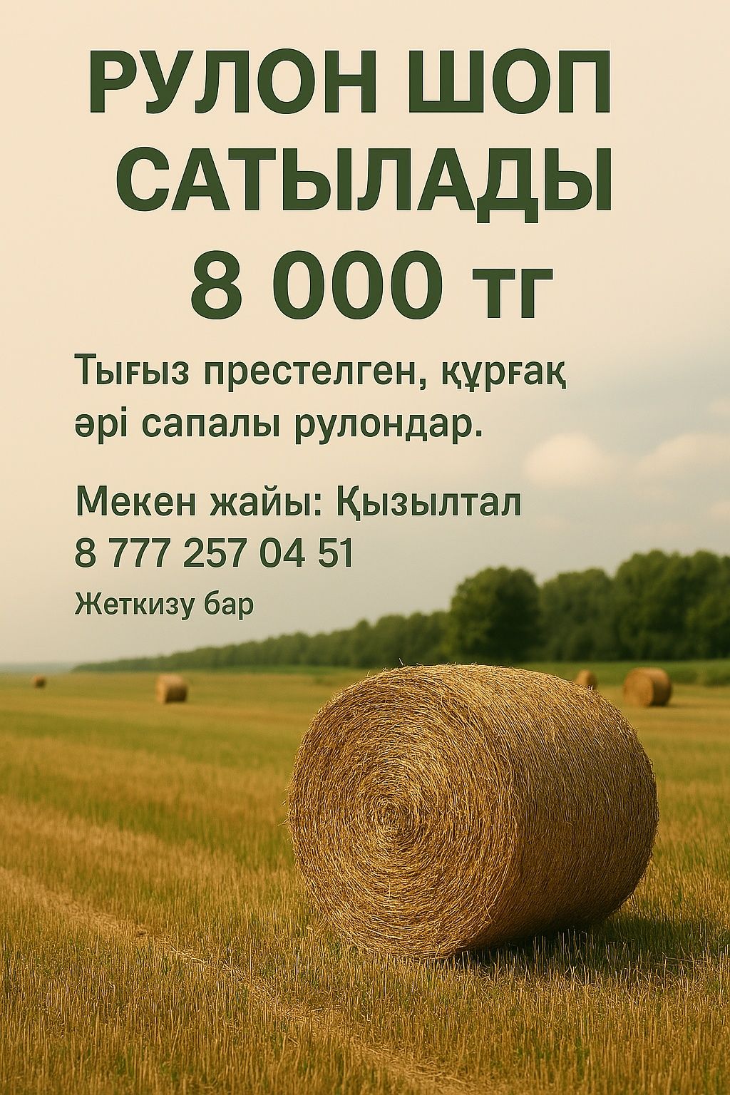 Рулон шөп житняк аралас