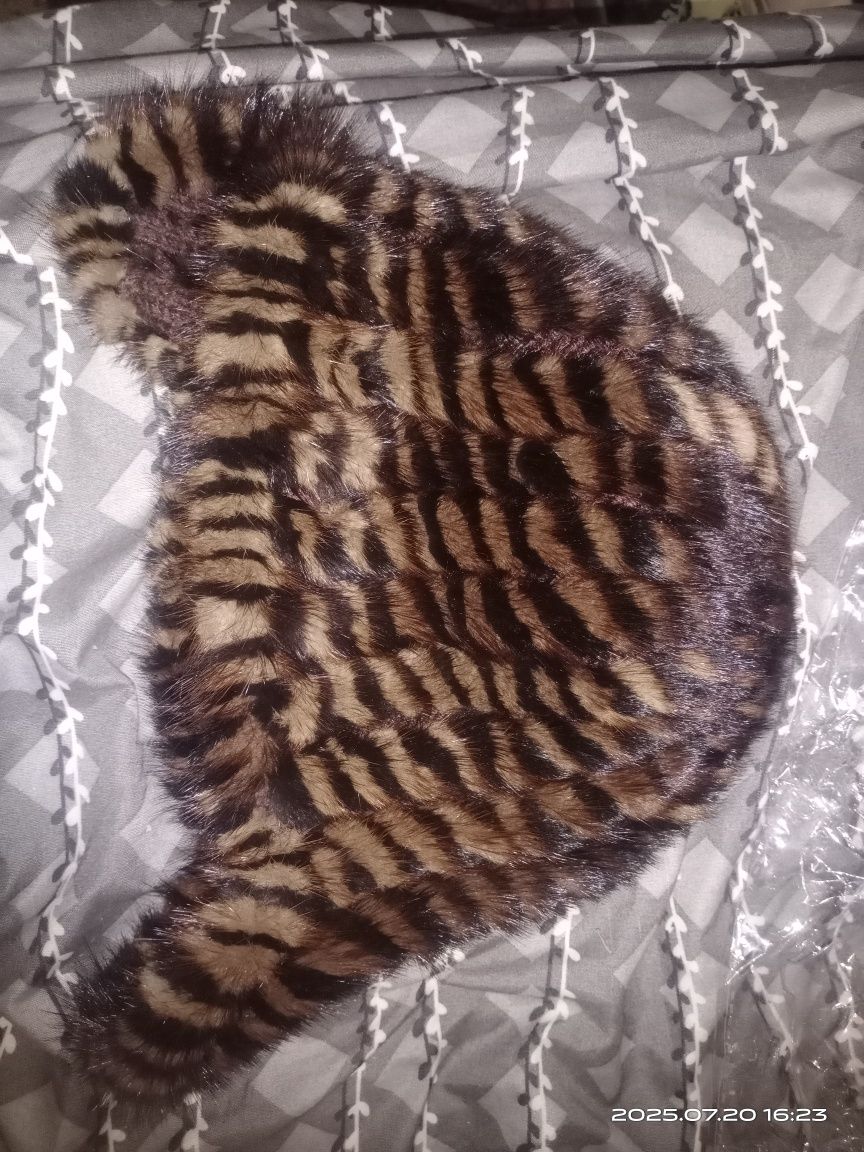 Шапка норковая,вязаная,
